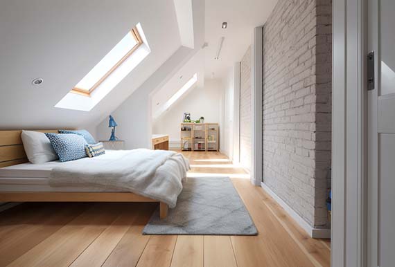 Beautiful bedroom attic conversion by JOS Construction