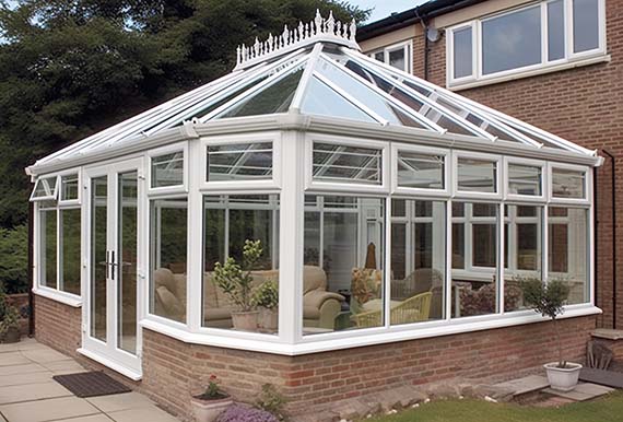Spacious and bright conservatory by JOS Construction