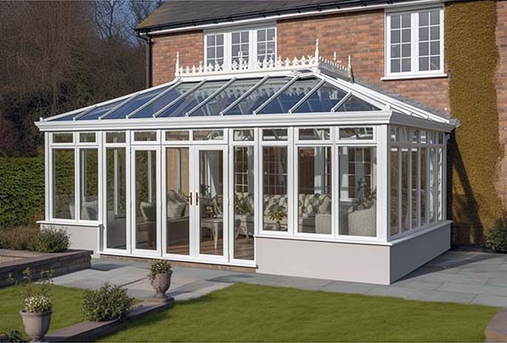 Exterior view of a finished conservatory by JOS Construction
