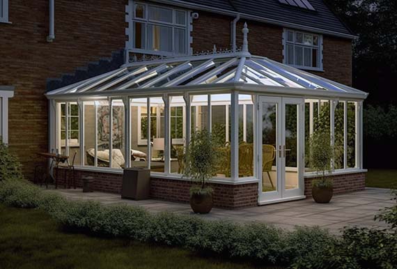 Exterior view of a finished conservatory by JOS Construction