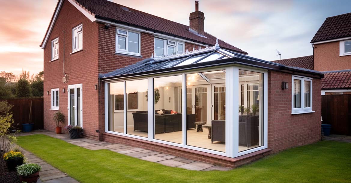 Finished sunroom featuring ample natural light by JOS Construction